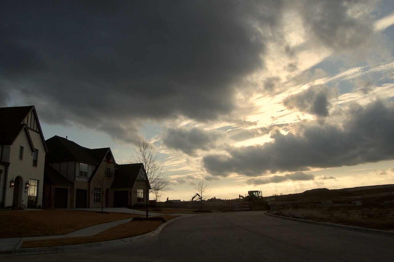 Sunset over Walsh Village